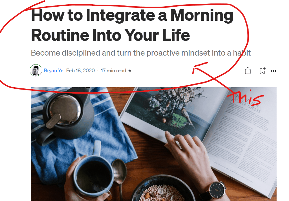 Creating A Morning Routine